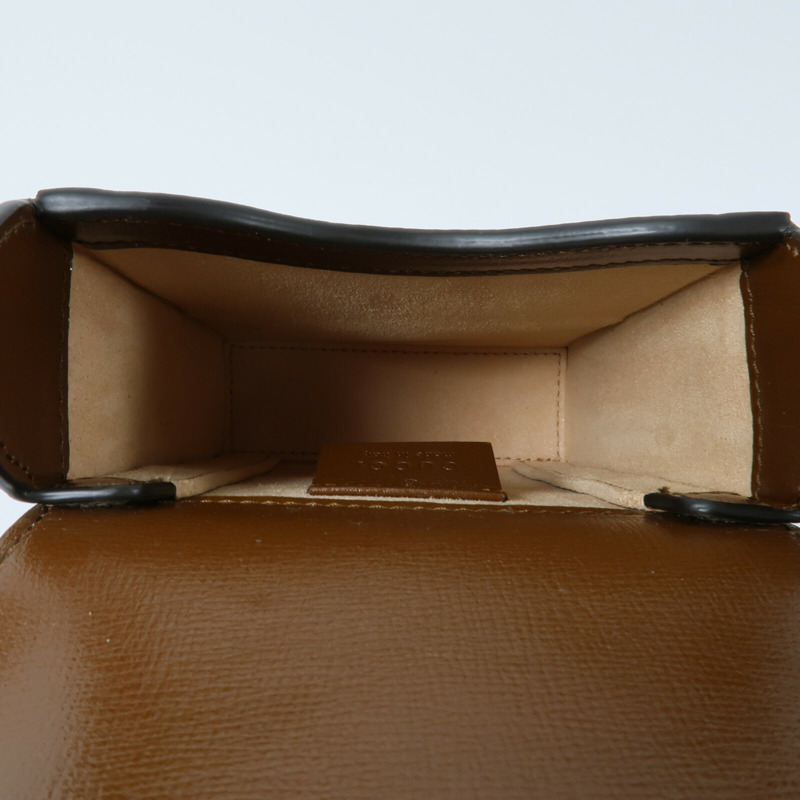 GUCCI 塗層帆布Horsebit 1955肩背袋-4