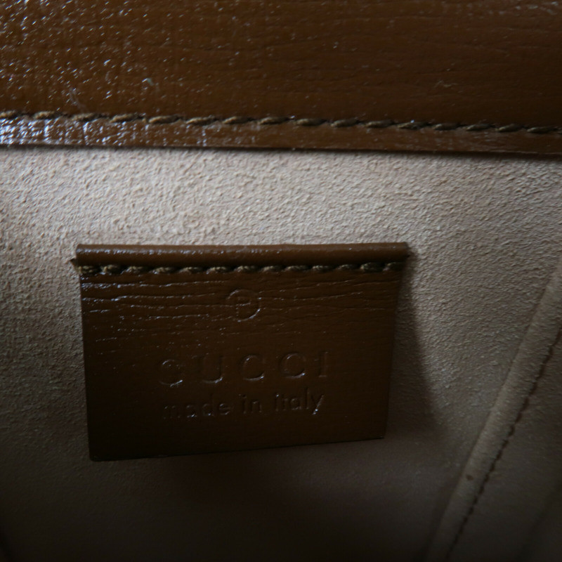 GUCCI 塗層帆布Horsebit 1955肩背袋-5