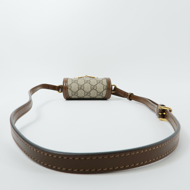 GUCCI 塗層帆布Horsebit 1955肩背袋-8