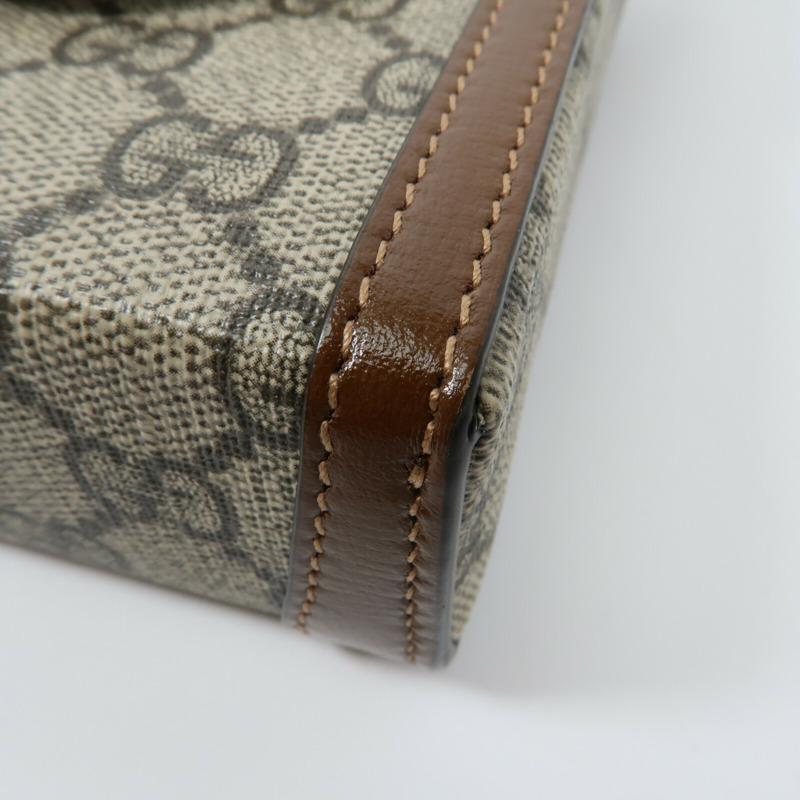 GUCCI 塗層帆布Horsebit 1955肩背袋-11