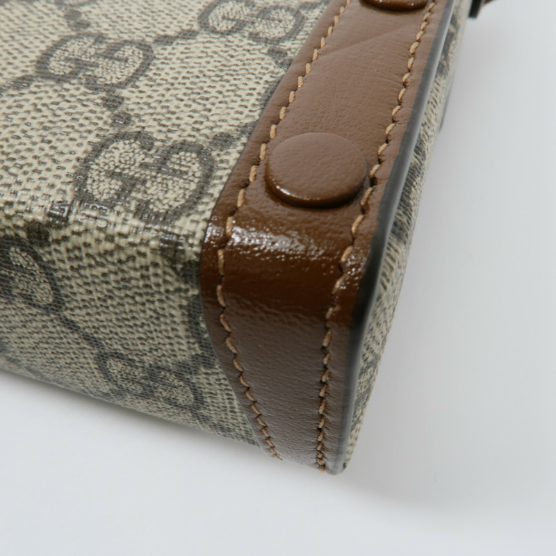 GUCCI 塗層帆布Horsebit 1955肩背袋-13