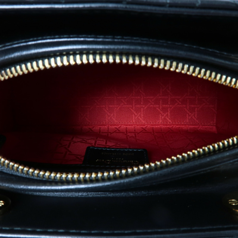 Dior 羊皮皮革Lady Dior手挽肩背兩用袋-4