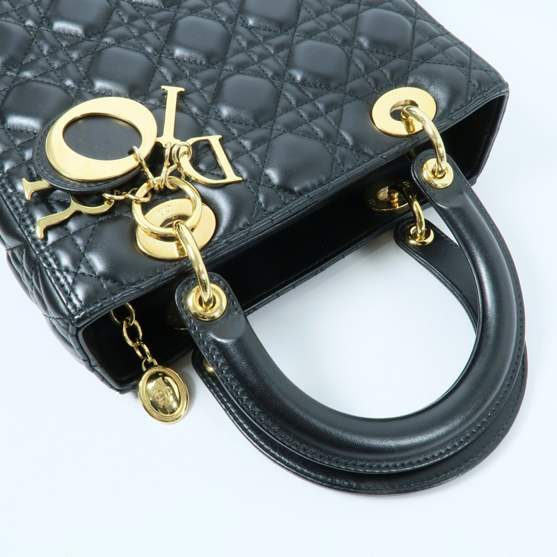 Dior 羊皮皮革Lady Dior手挽肩背兩用袋-9