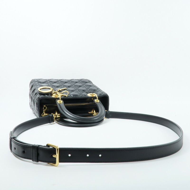 Dior 羊皮皮革Lady Dior手挽肩背兩用袋-10