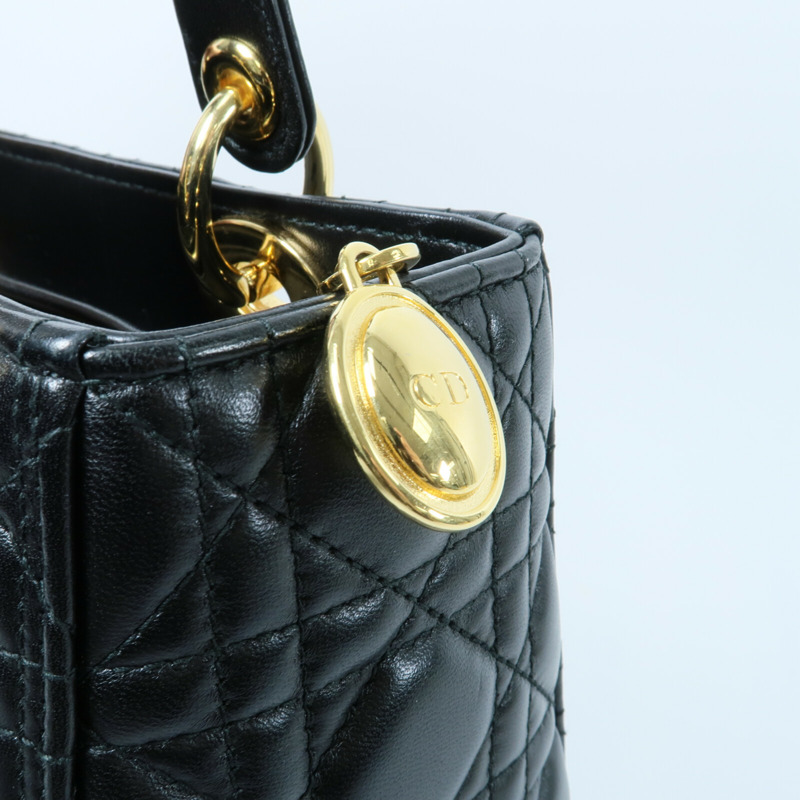 Dior 羊皮皮革Lady Dior手挽肩背兩用袋-12