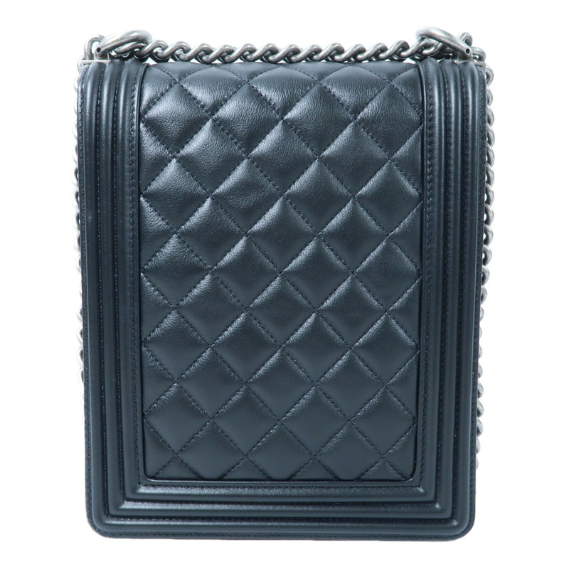 CHANEL 牛皮皮革North South Boy鏈帶肩背袋-1