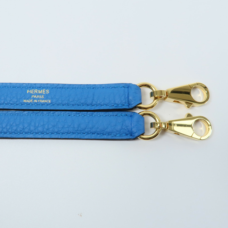 HERMES Togo皮革Kelly 28手挽肩背兩用袋Bleu Zanzibar-9