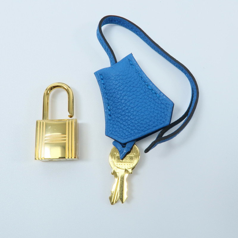 HERMES Togo皮革Kelly 28手挽肩背兩用袋Bleu Zanzibar-10