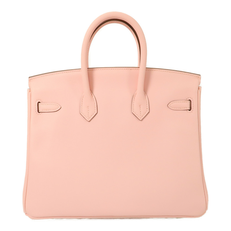 HERMES Swift皮革Birkin 25手挽袋Rose Sakura-1