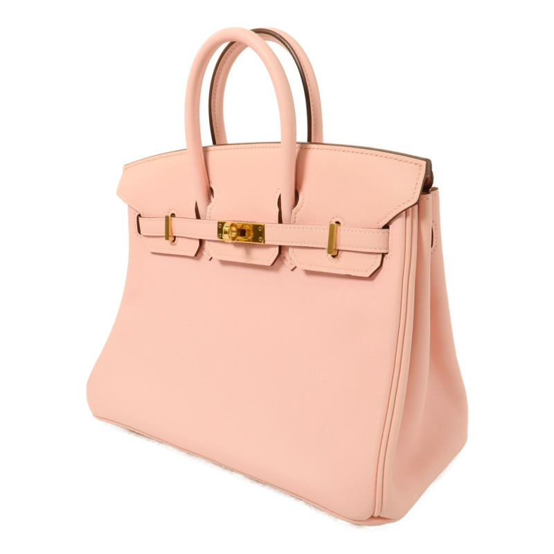 HERMES Swift皮革Birkin 25手挽袋Rose Sakura-2