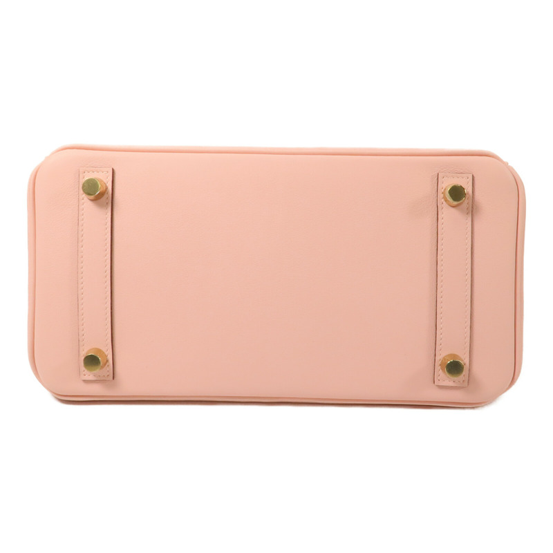 HERMES Swift皮革Birkin 25手挽袋Rose Sakura-3