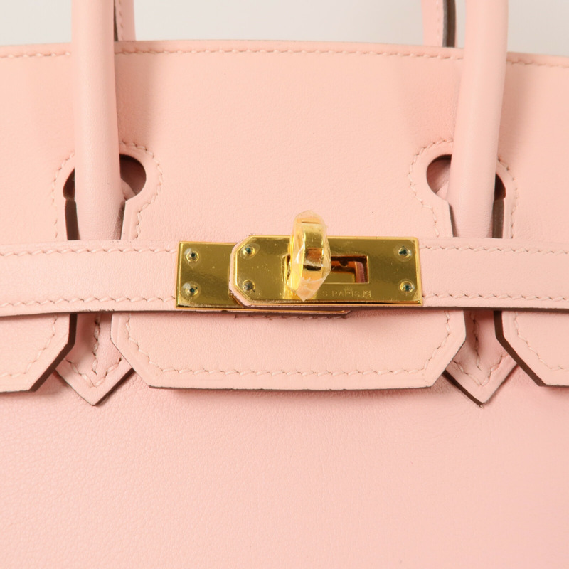 HERMES Swift皮革Birkin 25手挽袋Rose Sakura-6