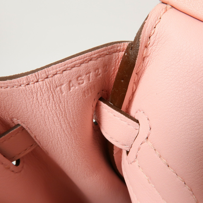 HERMES Swift皮革Birkin 25手挽袋Rose Sakura-7