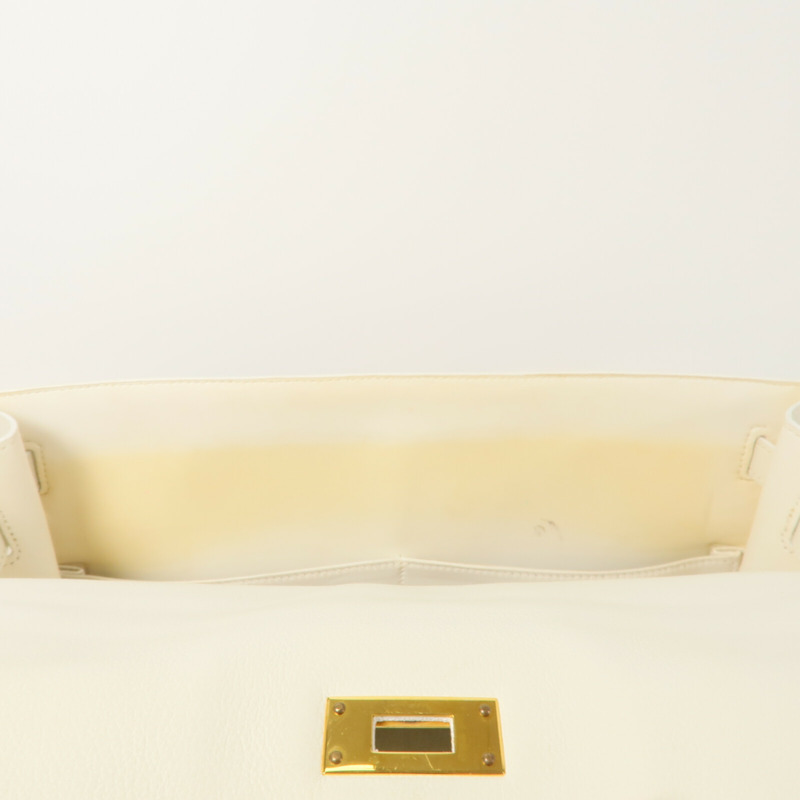 HERMES Toile H帆布Kelly 35手挽肩背兩用袋-15