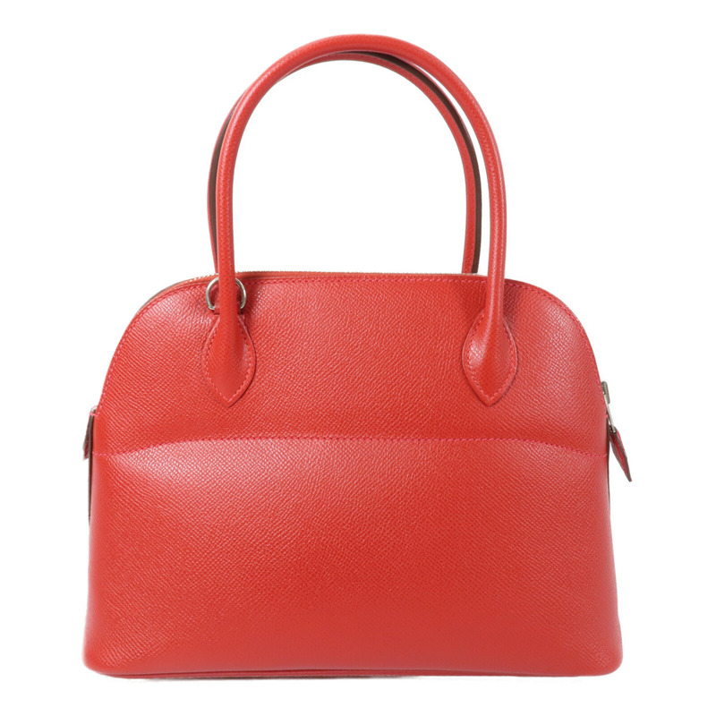 HERMES Epsom皮革Bolide 27手挽肩背兩用袋Rouge-3