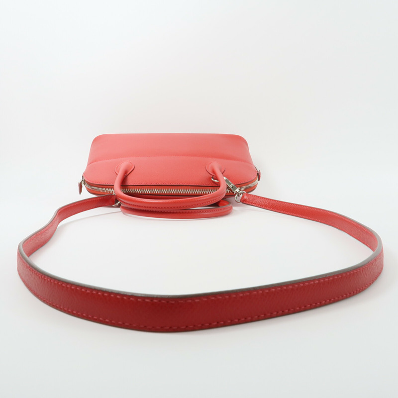HERMES Epsom皮革Bolide 27手挽肩背兩用袋Rouge-8