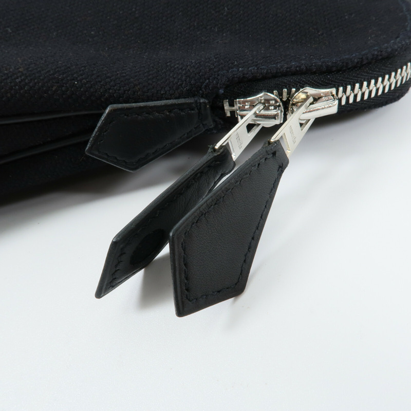 HERMES 帆布Sac Ybou PM手挽袋Noir-8