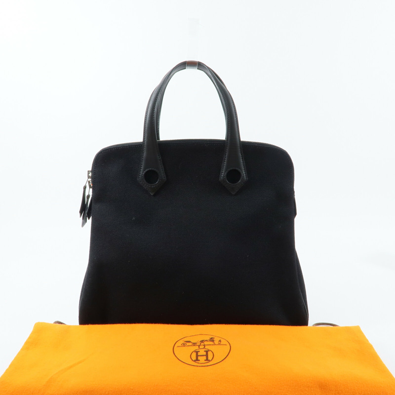 HERMES 帆布Sac Ybou PM手挽袋Noir-9