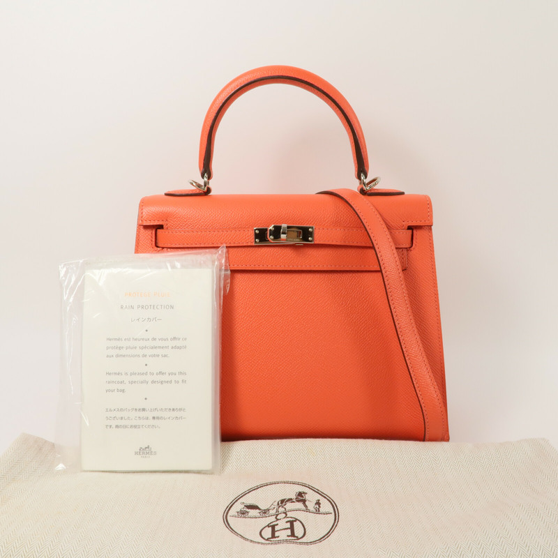 HERMES Epsom皮革Kelly 25手挽肩背兩用袋Rose Jaipur-11