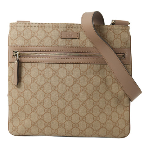 GUCCI 塗層帆布GG Supreme Shoulder Bag肩背袋