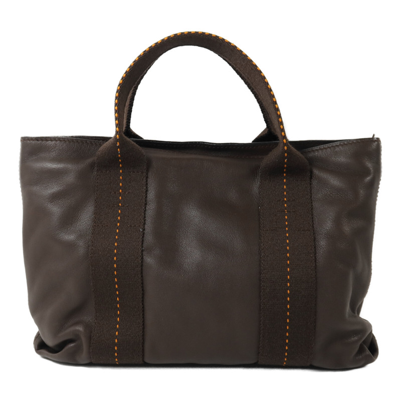 HERMES Derma皮革Caravan Horizontal PM手挽肩背兩用袋Brown-1