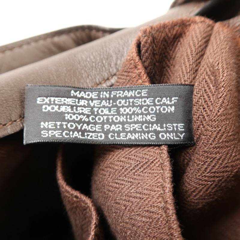 HERMES Derma皮革Caravan Horizontal PM手挽肩背兩用袋Brown-7