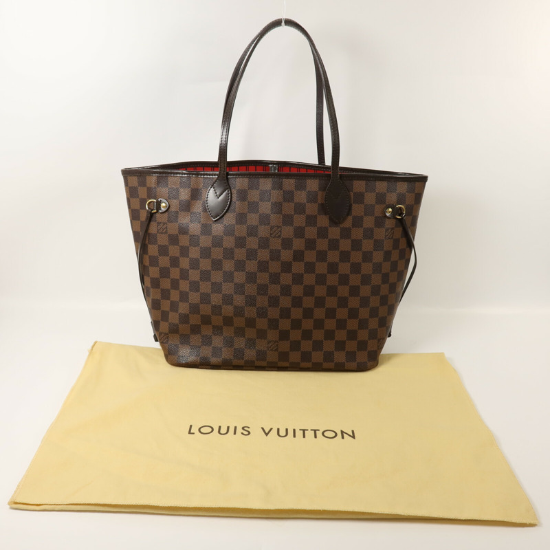 LOUIS VUITTON Damier Neverfull MM手挽袋-8