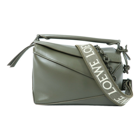 LOEWE 牛皮皮革Edge Puzzle Small手挽肩背兩用袋