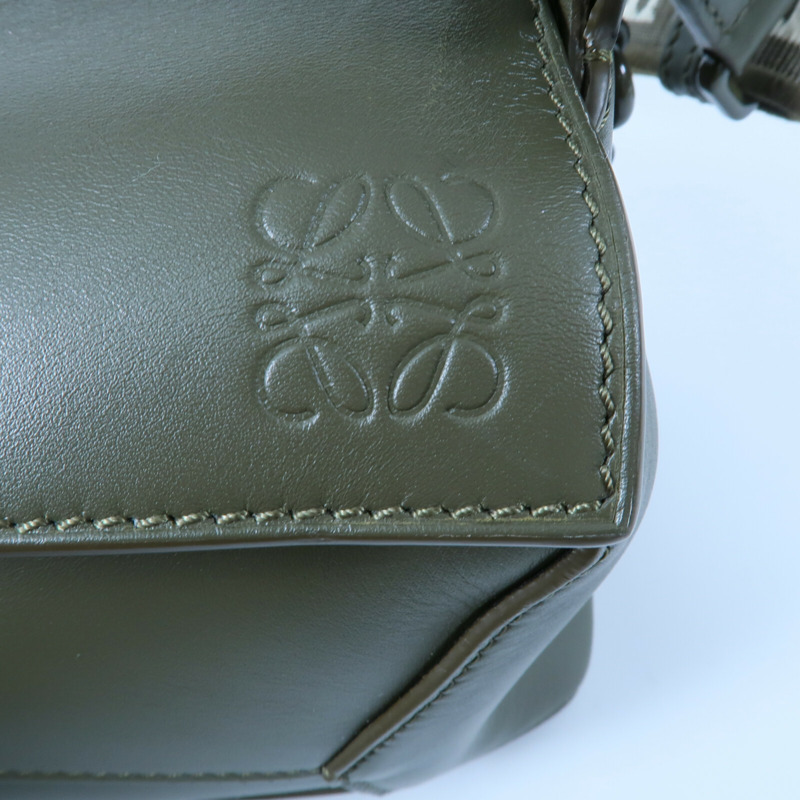 LOEWE 牛皮皮革Edge Puzzle Small手挽肩背兩用袋-6