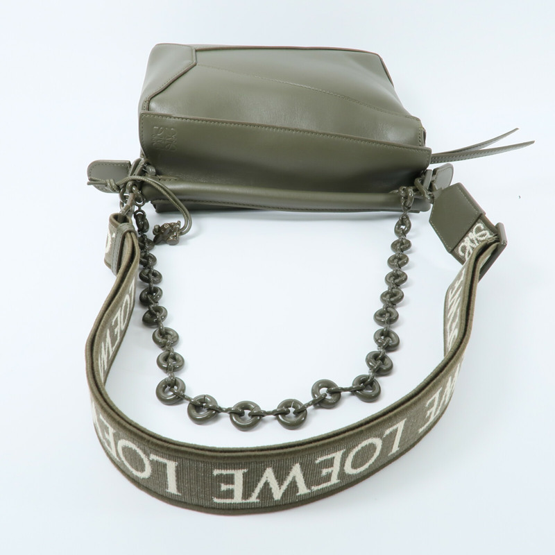 LOEWE 牛皮皮革Edge Puzzle Small手挽肩背兩用袋-8