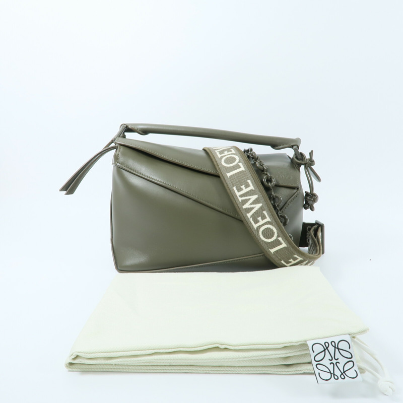 LOEWE 牛皮皮革Edge Puzzle Small手挽肩背兩用袋-12