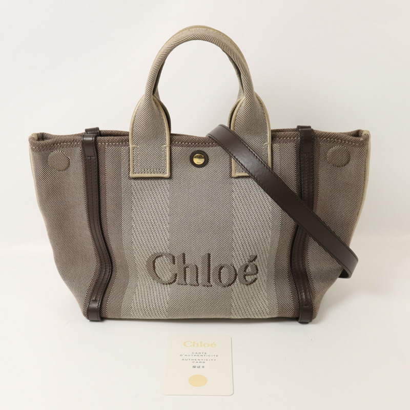 Chloe 帆布Small Carry Tote手挽肩背兩用袋-8