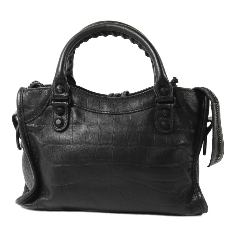 BALENCIAGA 牛皮皮革Mini City手挽肩背兩用袋-1