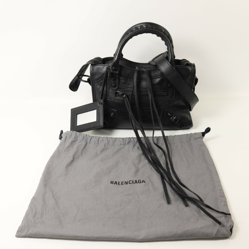 BALENCIAGA 牛皮皮革Mini City手挽肩背兩用袋-8