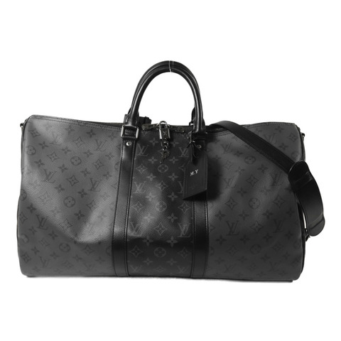LOUIS VUITTON Monogram Eclipse Keepall Bandoulier手挽肩背兩用袋