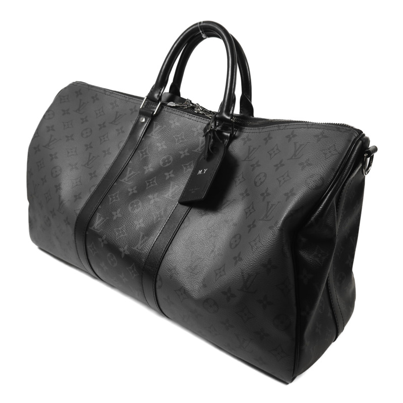 LOUIS VUITTON Monogram Eclipse Keepall Bandoulier手挽肩背兩用袋-2