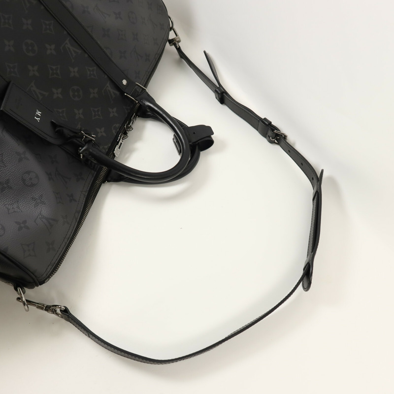 LOUIS VUITTON Monogram Eclipse Keepall Bandoulier手挽肩背兩用袋-7