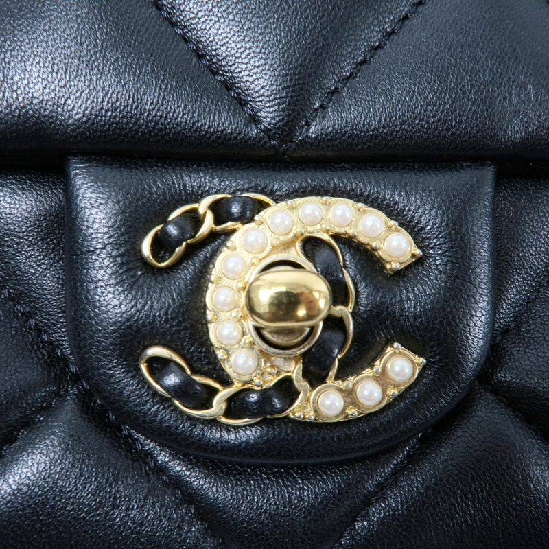 CHANEL 羊皮皮革Chain Shoulder鏈帶肩背袋-5