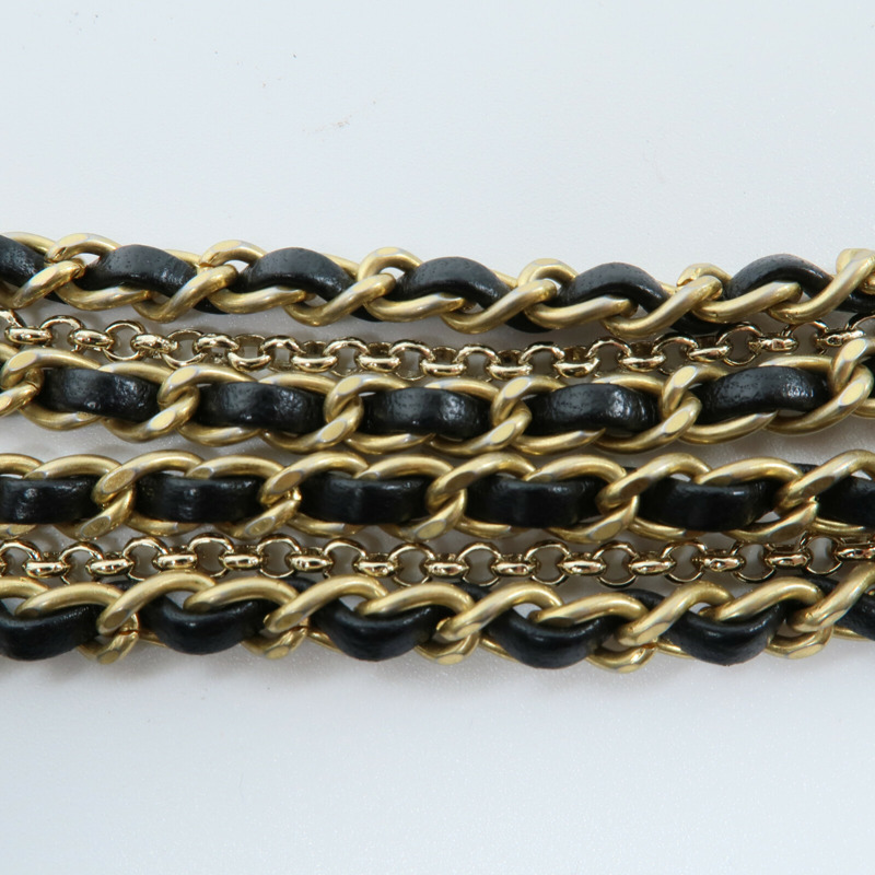 CHANEL 羊皮皮革Chain Shoulder鏈帶肩背袋-9