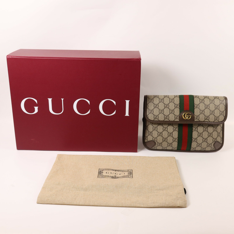 GUCCI 塗層帆布GG Supereme腰包-9