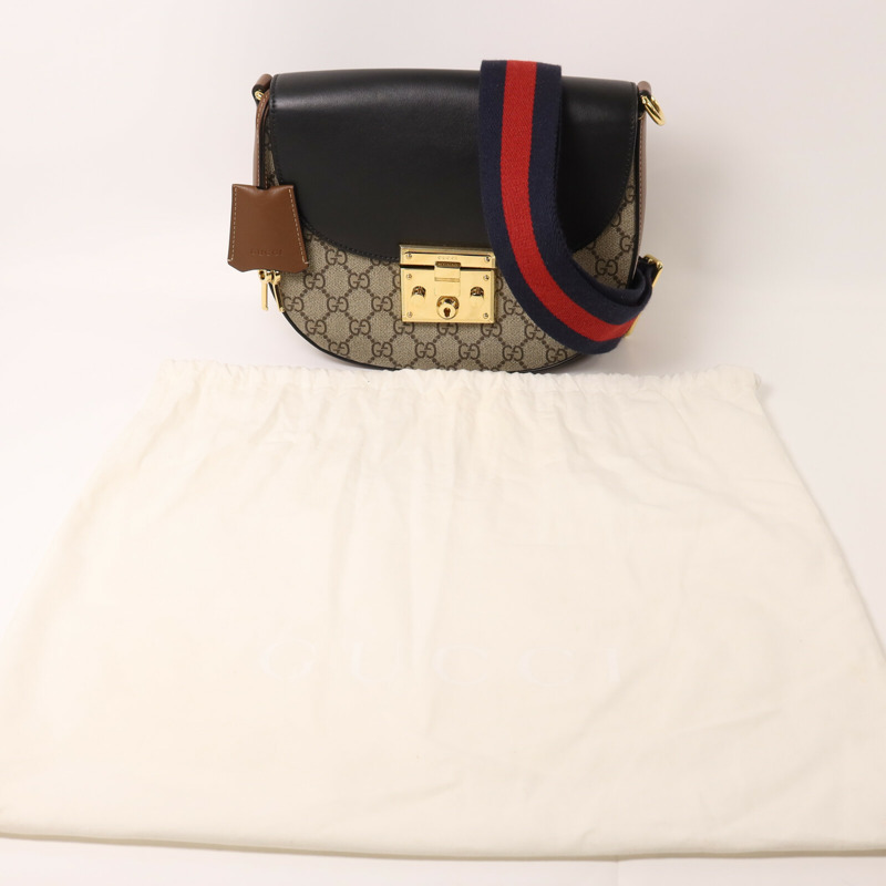 GUCCI 塗層帆布GG Supereme肩背袋-9