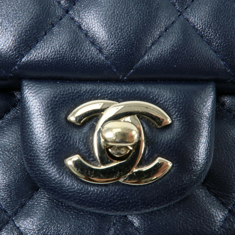 CHANEL 羊皮皮革Classic 17鏈帶肩背袋-5