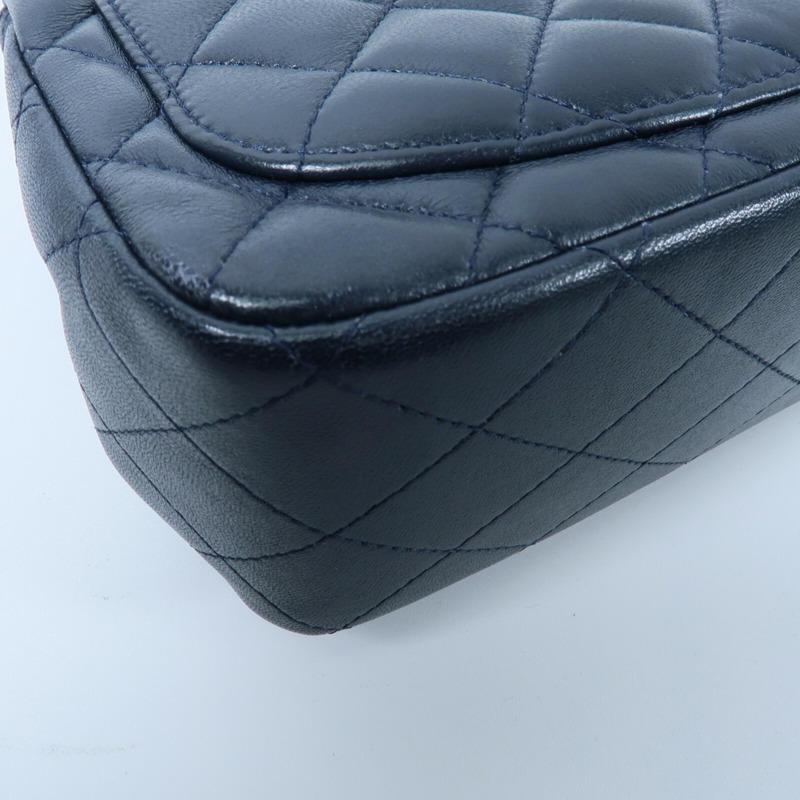 CHANEL 羊皮皮革Classic 17鏈帶肩背袋-15