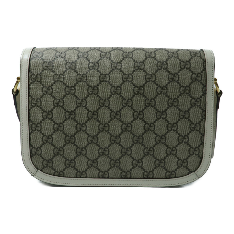 GUCCI 塗層帆布Horsebit 1955 Medium Shoulder Bag肩背袋-1