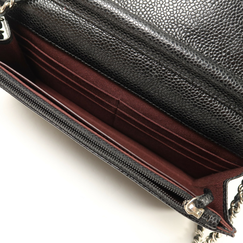 CHANEL 牛皮皮革WOC Wallet On Chain鏈帶肩背袋-4