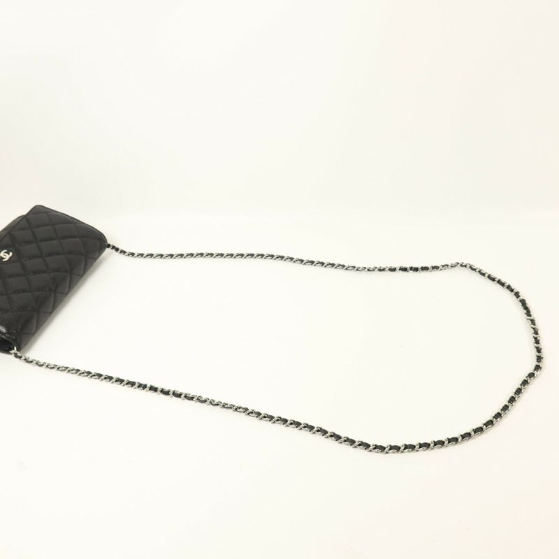 CHANEL 牛皮皮革WOC Wallet On Chain鏈帶肩背袋-8
