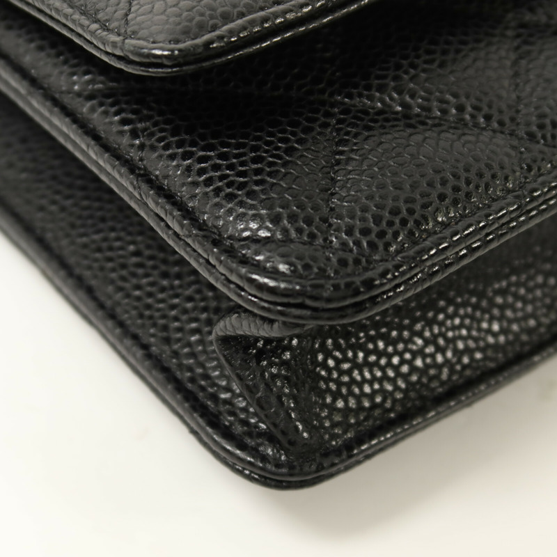 CHANEL 牛皮皮革WOC Wallet On Chain鏈帶肩背袋-12