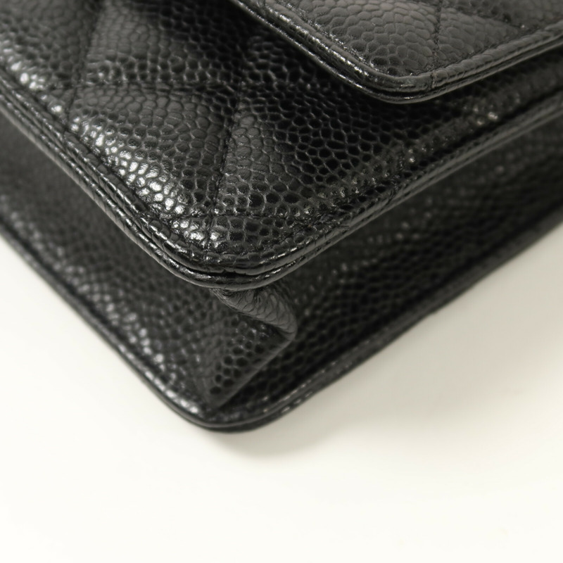 CHANEL 牛皮皮革WOC Wallet On Chain鏈帶肩背袋-13