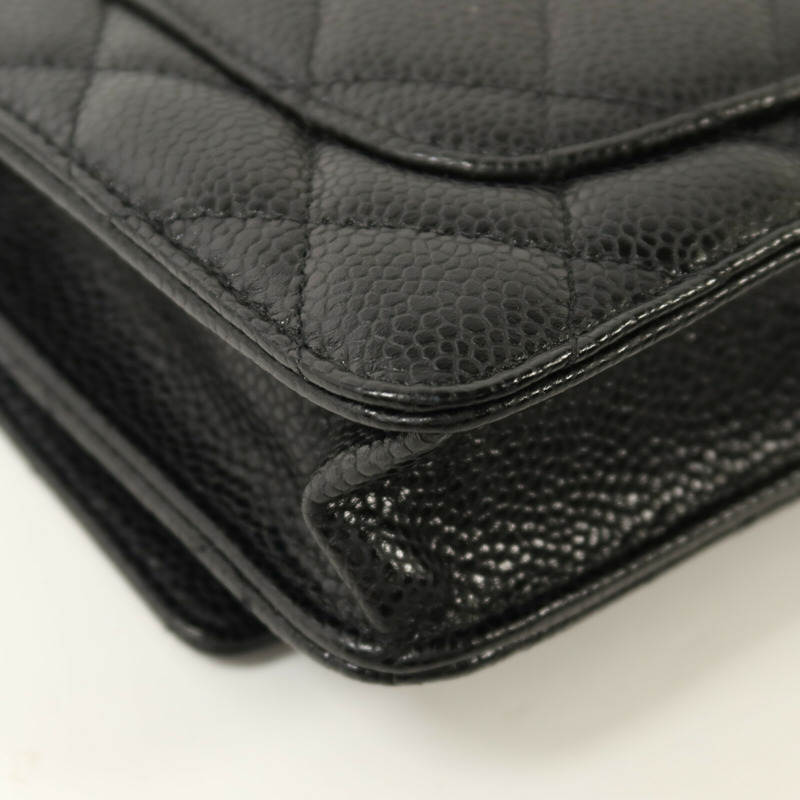 CHANEL 牛皮皮革WOC Wallet On Chain鏈帶肩背袋-14