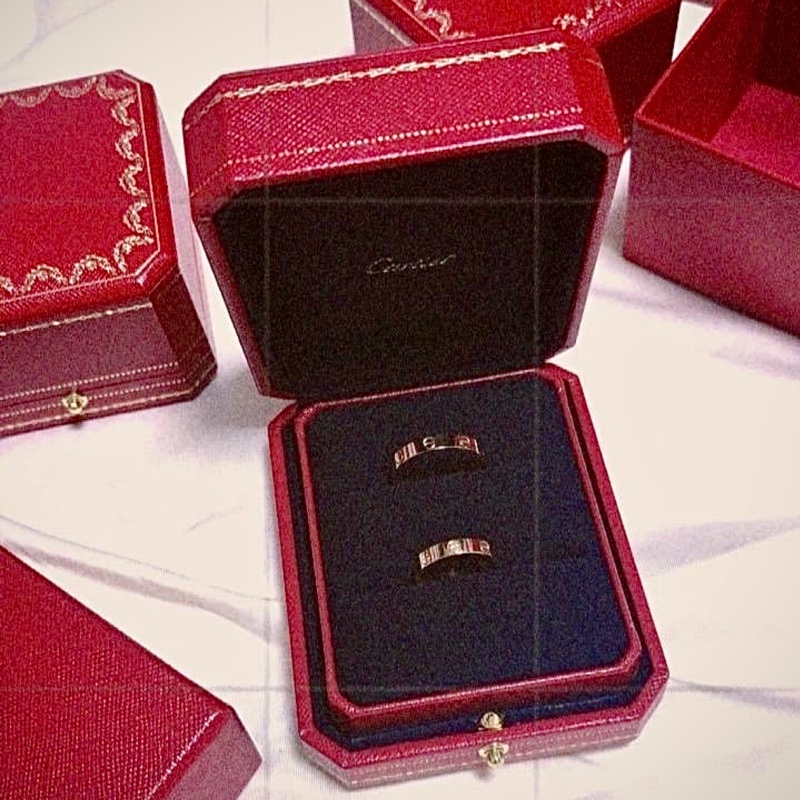 【專櫃全新品】 Cartier 卡地亞 LOVE系列戒指 （小型款）窄款 玫瑰金 62mm-0